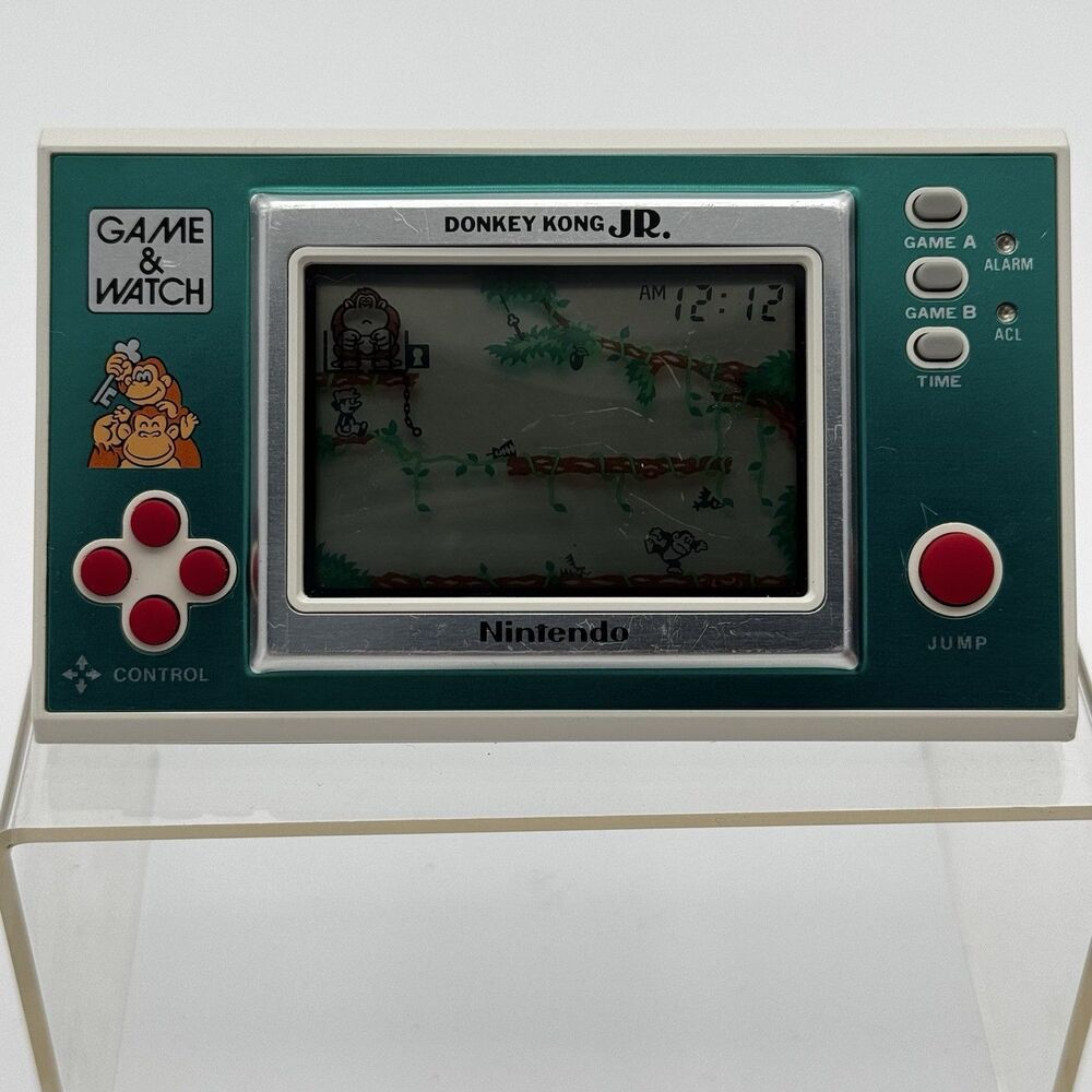 NINTENDO GAME AND & WATCH Donkey Kong Jr. Wide 1982 Retro VTG Tested Works Japan